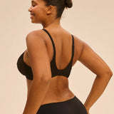 Comete Plunging Moulded Underwire Bra Black