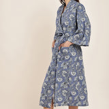 Indigo Bloom Kimono Riviera Print