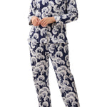 Florence Braodhurst Japanese fan print brushed cotton PJ set. Flannelette PJs