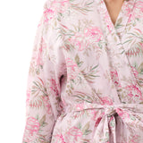 Lauren Cotton Mid Wrap Gown Pink