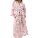 Lauren Cotton Mid Wrap Gown Pink