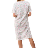 Rowan Cotton Knit Shortsleeve Short Nightie White