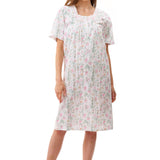 Rowan Cotton Knit Shortsleeve Short Nightie White
