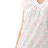 Briar Poly/Cotton Knit Cap Sleeve Nightie White
