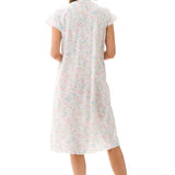 Briar Poly/Cotton Knit Cap Sleeve Nightie White