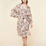 Layla Lace Kimono Midi Robe Pink