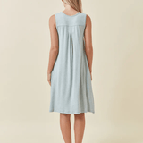 Kate Modal Soft Pleat Front Nightie Sage