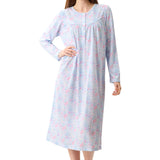 givoni poly/cotton nightgown winter cotton blend nightie. long cosy nightdress