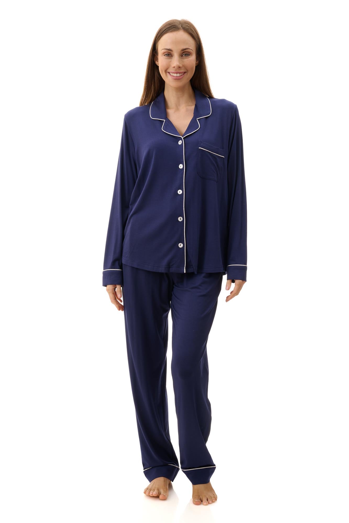 soft modal pyjamas. slinky givoni modal pj set. all year sleep comfort