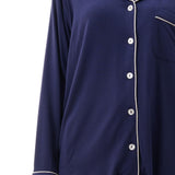 LE Slinky Knit Modal Revere PJ Set Navy