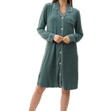 LE Slinky Knit Modal Short Sleepshirt Moss