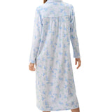 Jody Cosy Cotton Mid Length Nightie Blue
