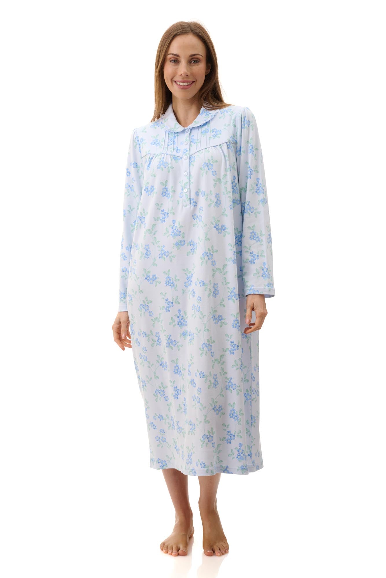 givoni warm winter brushed cotton nightie. cosy winter nightgown
