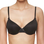 The Foundation’s Chantelle Basic Invisible Memory Bra in Black—featuring a smooth, moulded cup for everyday support.