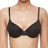 The Foundation’s Chantelle Basic Invisible Memory Bra in Black—featuring a smooth, moulded cup for everyday support.