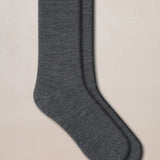 Wool Cotton Doubleface Socks Short Anthracite