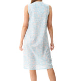 Back view of Givoni Cora Sleeveless Nightie in cotton, highlighting sleeveless cut and soft gathered detail.