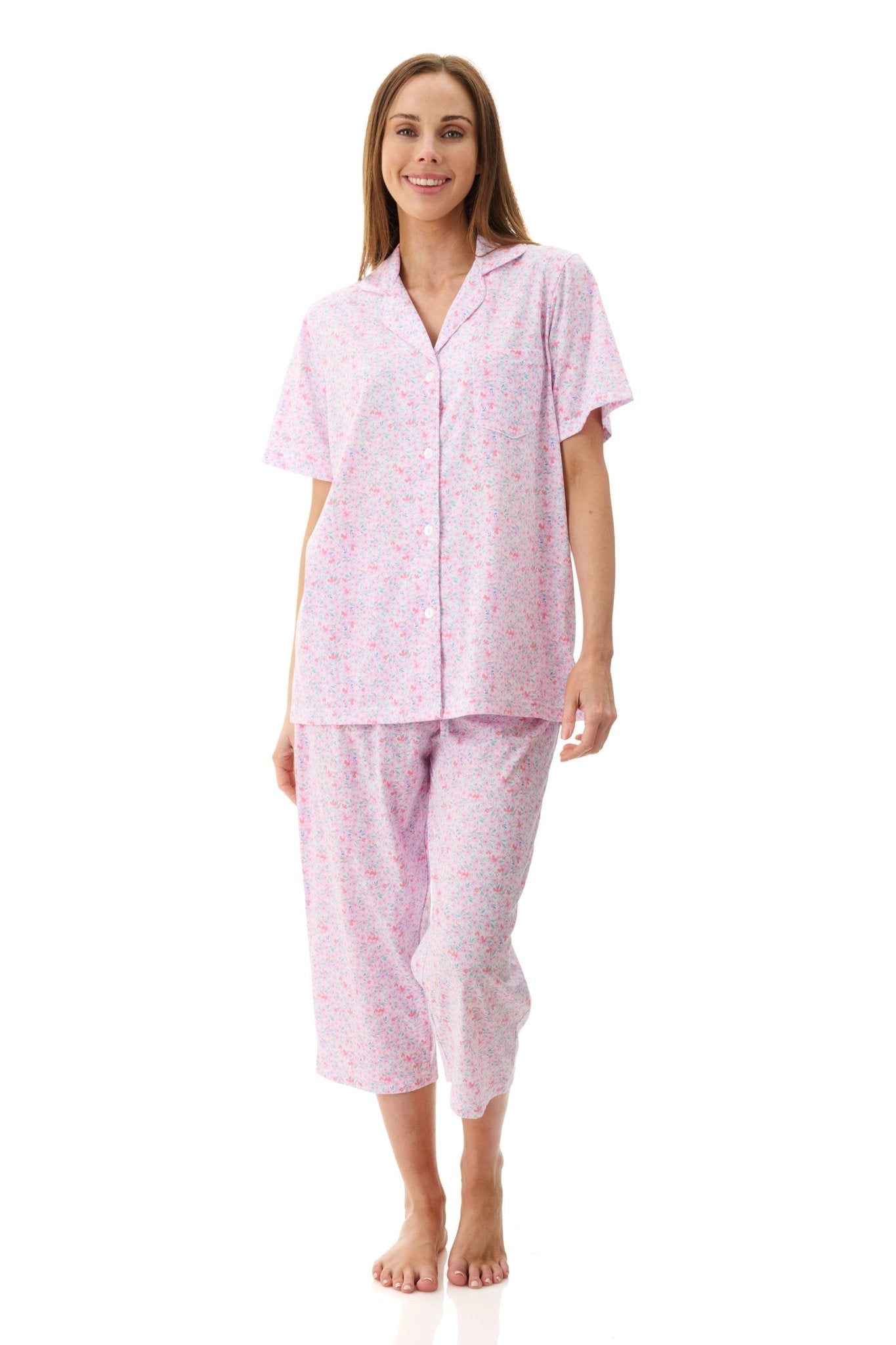 poly cotton blend easy care pj set, poly cotton pyjamas