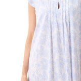 Wesley Cotton Knit Flutter Sleeve Short Nightie Blue