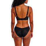 Back view of Freya Loveland Brief Bombshell Black, gathered back seam for shaping, invisible under clothing.