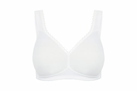 Susa Wirefree Cotton Comfort Bra White