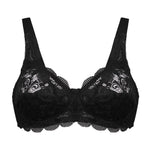 Susa Latina Soft Bra Black flat lay from The Foundation – non-wired lace bra with 3-part supportive cup and flattering structure.