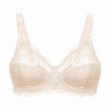 Flat lay Susa Latina Soft Bra Pure Beige from The Foundation – non-wired cotton-lined bra with lace detail and supportive stitched cups.