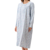 Jamie Flannelette Mid Length Nightie Mint