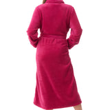 Polar Fleece Mid Belted Button Gown Magenta
