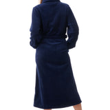 Polar Fleece Mid Belted Button Gown Navy
