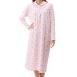 Yana Cosy Cotton Mid Length Nightie Pink