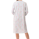 Vicky Cotton Knit Short Length Nightie Ivory Multi