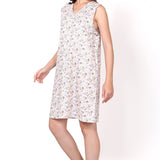 Gatsby V Neck Sleepdress Sage/Pink Floral