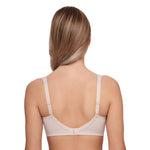 Back view of Susa London Bra in Sand, with wide straps and secure hook-and-eye closure for all-day comfort.