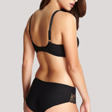 Back view of Ana Brief Black with flattering full coverage and stretch lace design.
