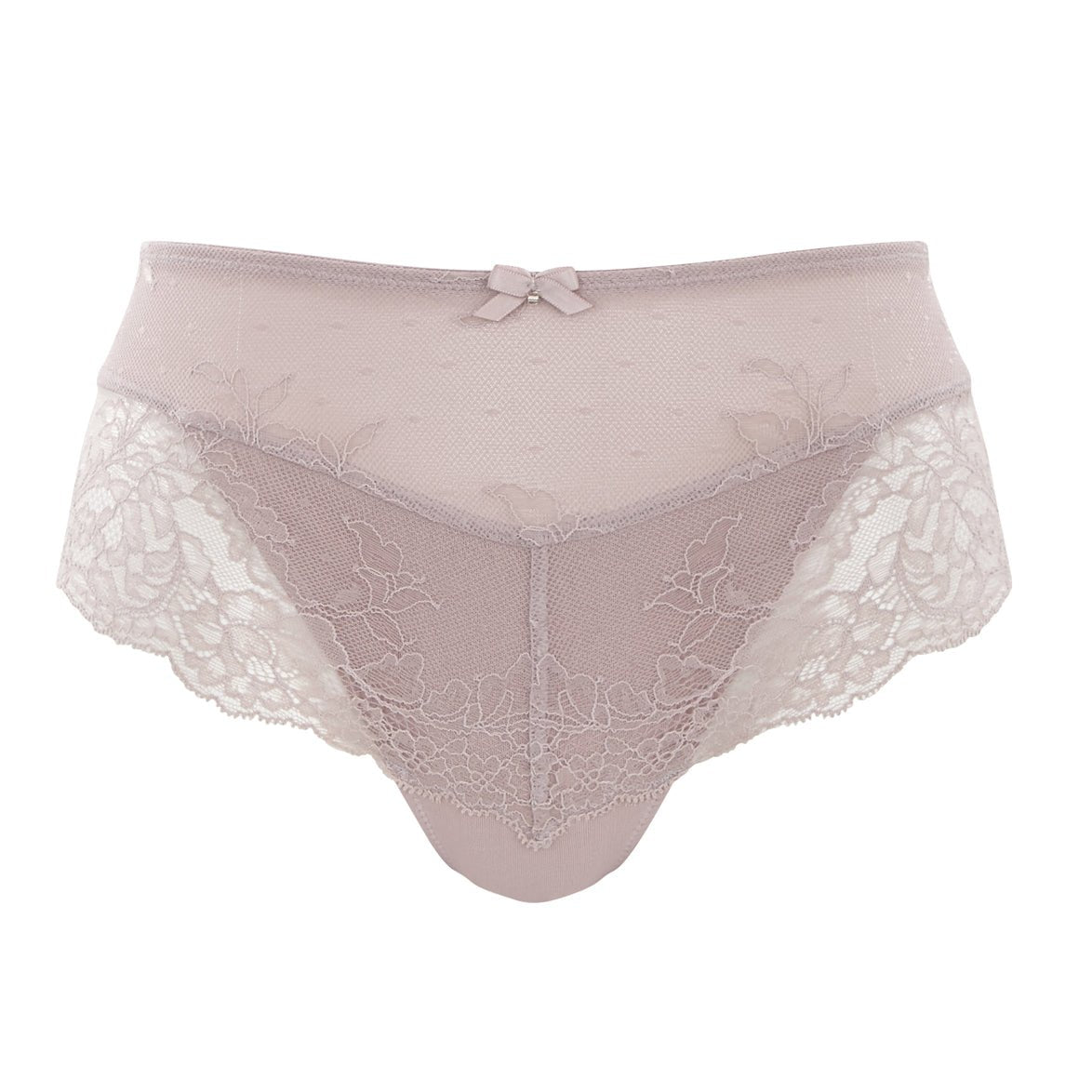 Flat lay of Ana Brief Vintage laid flat, highlighting lace details and flattering mid-rise cut.