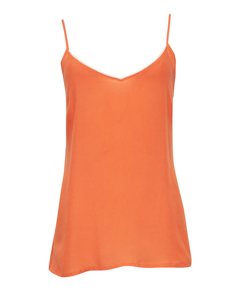 Floral Print Shorts & Orange Modal Cami Set Sage