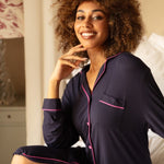 Modal navy Nightshirt sleepwear