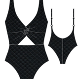 Rococco Cut Out One Piece Nero