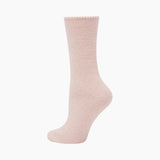 The Foundation’s brushed bamboo bed socks in pink—luxuriously soft, cosy, and breathable for ultimate chill-out comfort at home.