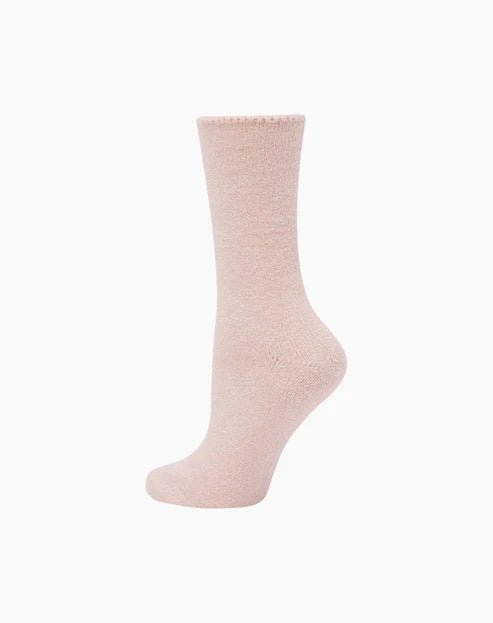 The Foundation’s brushed bamboo bed socks in pink—luxuriously soft, cosy, and breathable for ultimate chill-out comfort at home.