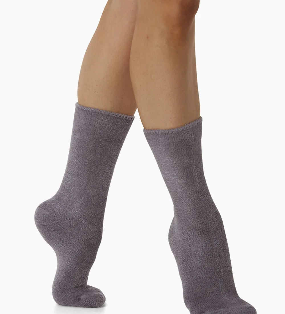 The Foundation’s brushed bamboo bed socks in grey—ultra-soft, breathable, and perfect for all-day comfort and cosy winter lounging.