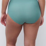 SoftStretch Full Brief in Peacock Green by Chantelle, XL–4XL seamless high-rise design with full bottom coverage – available at The Foundation.