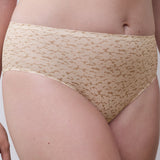 Chantelle SoftStretch Norah Nude Floral print full brief high waist 