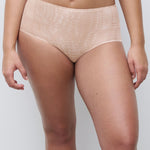Nude colour snake print underpants for women