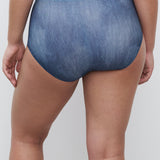 Soft Stretch Full Brief Blue Denim