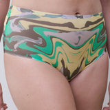 Soft Stretch Full Brief Chromatica Waves Print