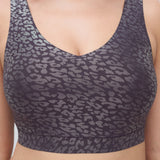 Soft Stretch Padded Top Ink Shimmer Print