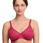 Front view of the Norah Covering Moulded Bra in Golden Cosmo from The Foundation—supportive and smoothing with French floral lace.
