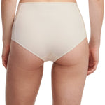 Back view of Chantelle Norah High Waist Covering Brief Pearl, full coverage and retro-inspired design, lingerie from The Foundation.